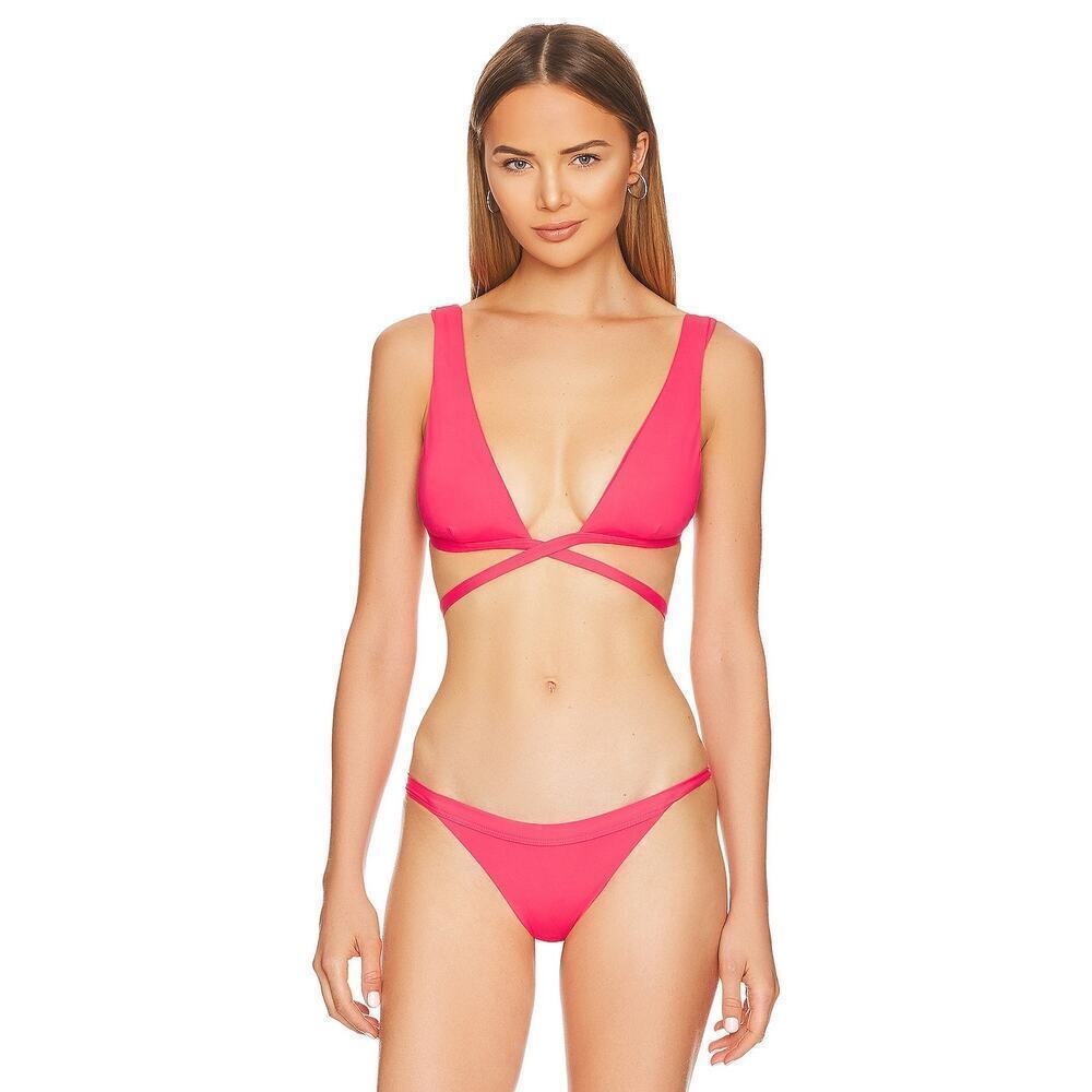 L*Space Avery Strappy Bikini Top in Hot Cherry Size Large NEW With Tags!